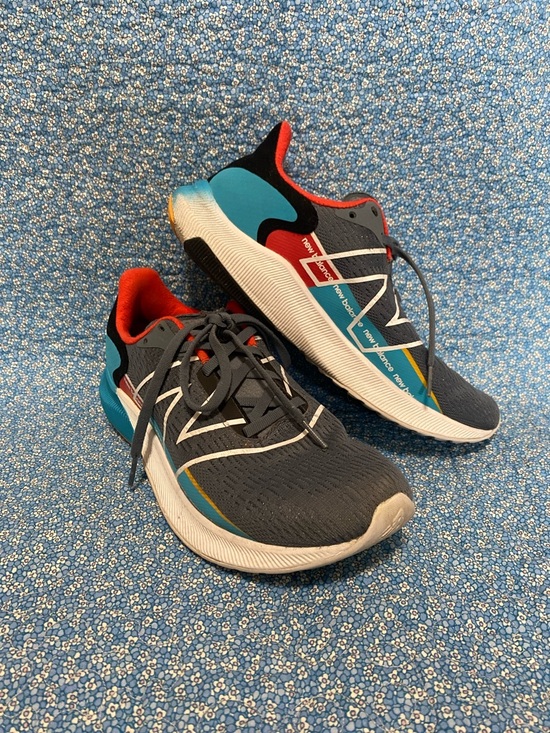 New Balance Other - New Balance FuelCell Propel Gray Running Sneakers with Teal blue and Red Accents